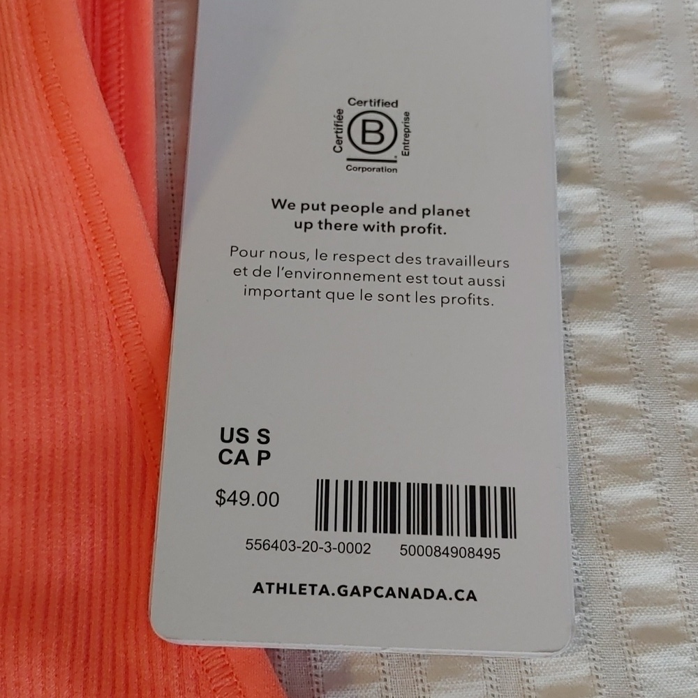 NWT Athleta Aurora Crop Rib Coral Tank - Picture 10 of 13